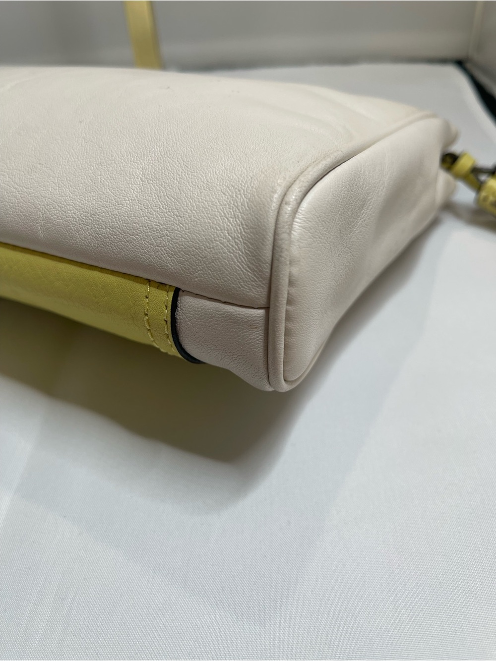 Coach Yellow and Cream Legacy Leather Clutch - Picture 4 of 11